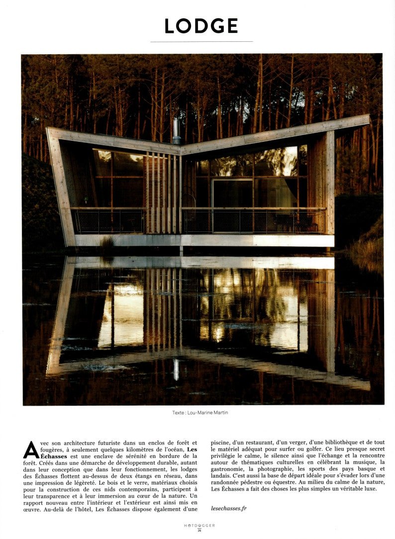 Hotdogger Magazine Ecolodge Les Echasses